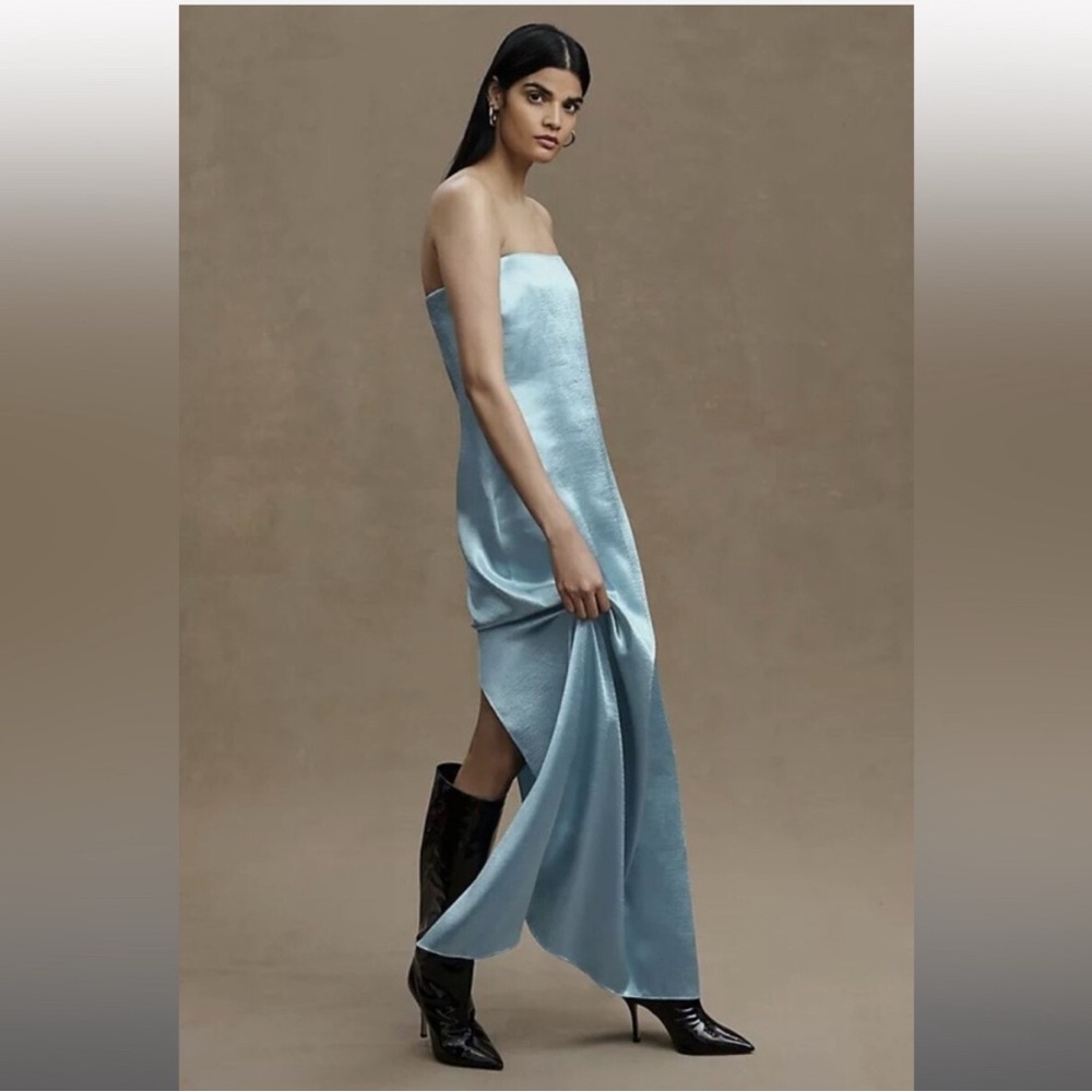 Sachin + Babi Strapless Light Blue Strapless Dress - Anthropologie